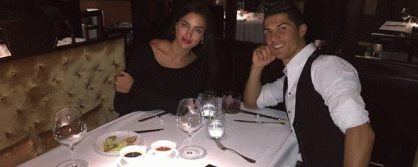 Ronaldo partilha foto de jantar com Irina!